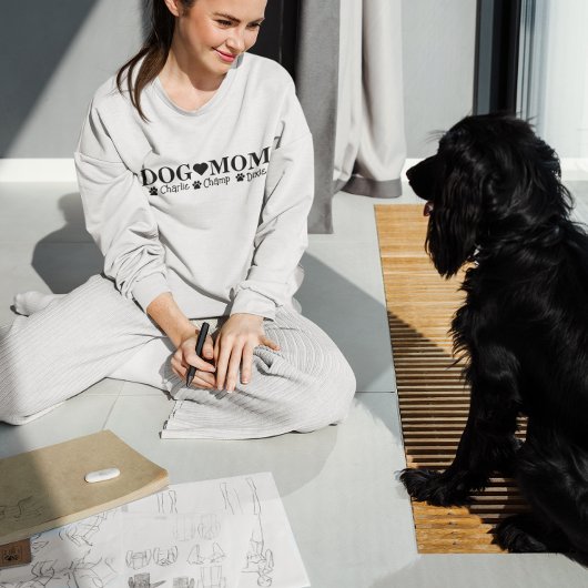 Benutzerdefinierte Personalisierte Hundelame Mama Sweatshirt
