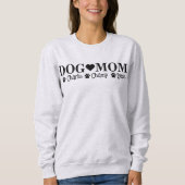 Benutzerdefinierte Personalisierte Hundelame Mama Sweatshirt (Vorderseite)