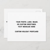 Benutzerdefinierte Personalisierte Karten, eigene Feiertagspostkarte (Vorne/Hinten)