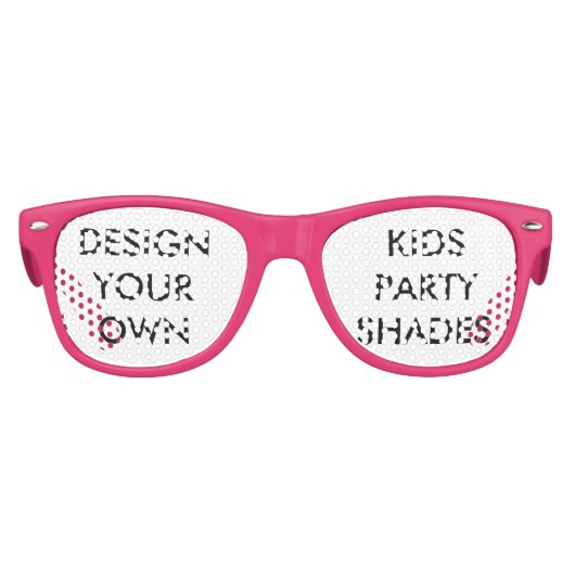 Benutzerdefinierte Personalisierte Kinder Rosa Ret Partybrille (Vorderseite)