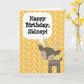 Benutzerdefinierte Personalisierte KinderGeburtsta Karte (Gelbe Blume)