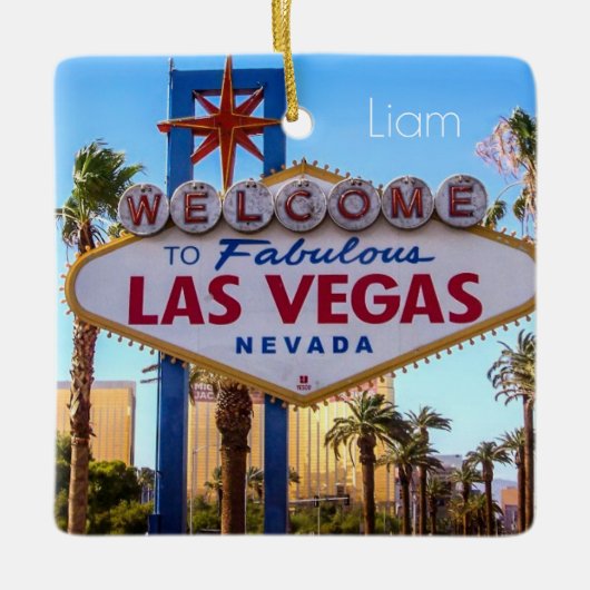Benutzerdefinierte Personalisierte Las Vegas Keramikornament (Vorderseite)