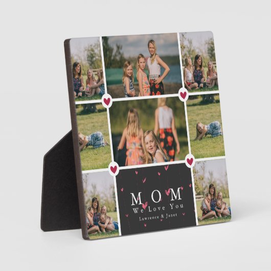 Benutzerdefinierte Personalisierte Liebe Mama 8 Fo Fotoplatte (Vorderseite)