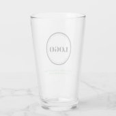 Benutzerdefinierte personalisierte Logo- und Text- Glas (Rückseite)