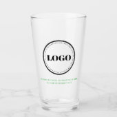 Benutzerdefinierte personalisierte Logo- und Text- Glas (Vorderseite)
