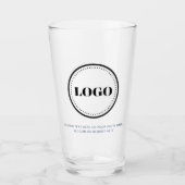 Benutzerdefinierte personalisierte Logo- und Text- Glas (Vorderseite)