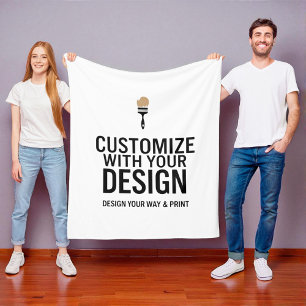 Benutzerdefinierte Personalisierte Minimalistische Fleecedecke