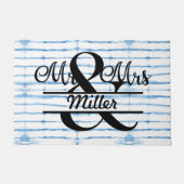 Benutzerdefinierte Personalisierte Monogram Shibor Fußmatte (Vorderseite)