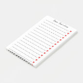 Benutzerdefinierte Personalisierte Notizen mit rot (angewinkelt)