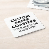 Benutzerdefinierte personalisierte PAPIERUNTERSETZ Untersetzer (angewinkelt)