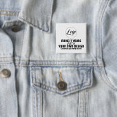 Benutzerdefinierte Personalisierte Quadratische Ta Button (Beispiel)