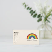 Benutzerdefinierte Personalisierte Rainbow-Busines Visitenkarte (Stehend Vorderseite)