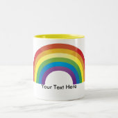 Benutzerdefinierte Personalisierte Rainbow-Pride-T Zweifarbige Tasse (Mittel)