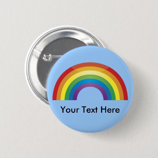 Benutzerdefinierte Personalisierte Regenbogenschal Button (Vorne & Hinten)