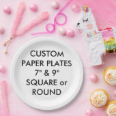 Benutzerdefinierte Personalisierte RUNDFUNK-Teller Pappteller (Party)