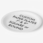 Benutzerdefinierte Personalisierte RUNDFUNK-Teller Pappteller (Schrägansicht)