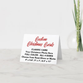 Benutzerdefinierte Personalisierte SMALL 4" x 5,6" Feiertagskarte