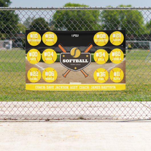 Benutzerdefinierte personalisierte Softball-Banner Banner (Insitu)