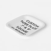 Benutzerdefinierte Personalisierte SQUARE Paper-Te Pappteller (Gewinkelt)