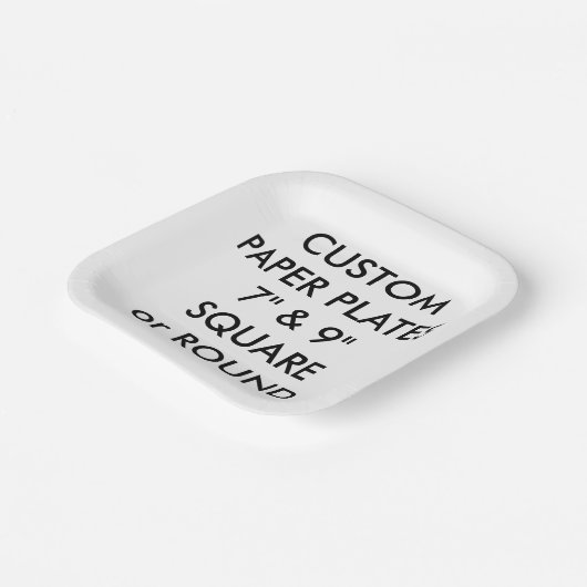 Benutzerdefinierte Personalisierte SQUARE Paper-Te Pappteller (Gewinkelt)