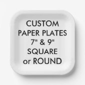 Benutzerdefinierte Personalisierte SQUARE Paper-Te Pappteller (Vorderseite)