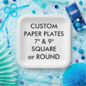 Benutzerdefinierte Personalisierte SQUARE Paper-Te Pappteller (Party)