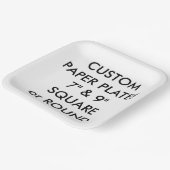Benutzerdefinierte Personalisierte SQUARE Paper-Te Pappteller (Gewinkelt)