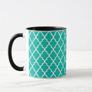 Benutzerdefinierte personalisierte teal-blättriges tasse
