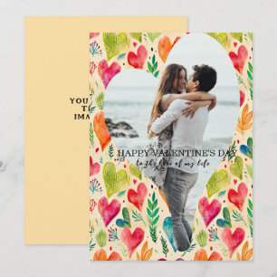 Benutzerdefinierte Personalisierte Valentine-Fotok Feiertagskarte
