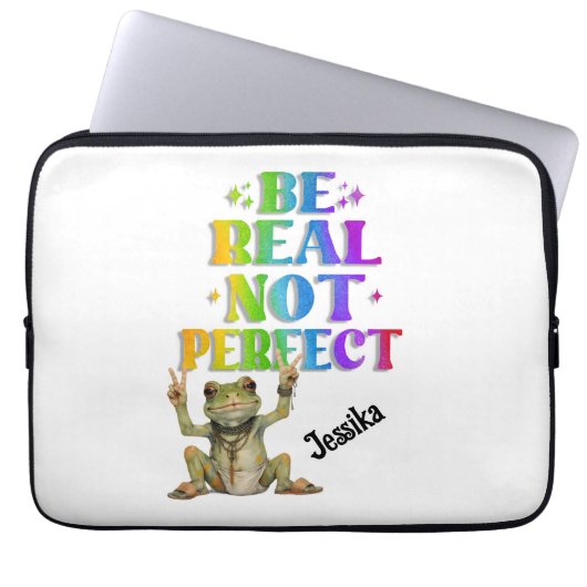Benutzerdefinierte Personalisierung Positive Boho- Laptopschutzhülle (Vorderseite)