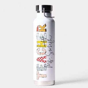 Benutzerdefinierte persönliche Lehrernamens-Typogr Trinkflasche