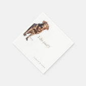 Benutzerdefinierte Pet Chocolate Lab Hochzeitsserv Serviette (Ecke)