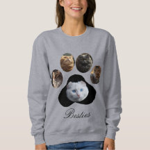 Benutzerdefinierte Pet Foto Collage Paw Print Form