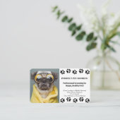 Benutzerdefinierte Pet Groomer Business Card mit F Visitenkarte (Stehend Vorderseite)