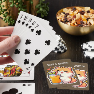 Benutzerdefinierte Pfoten und Erfrischendes Süßes Spielkarten