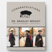 Benutzerdefinierte PhD Doktoranden Abschlussmütze  Fotoplatte (Vorderseite)