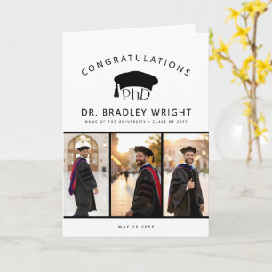 Benutzerdefinierte PhD Doktoranden Abschlussmütze  Karte