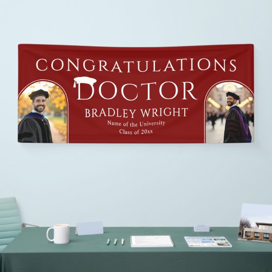 Benutzerdefinierte PhD Doktorhut Doktorgrad Abschl Banner (Messe)