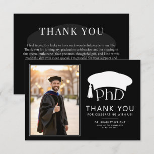 Benutzerdefinierte PhD Doktorhut Doktorgrad Abschl Dankeskarte