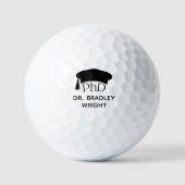 Benutzerdefinierte PhD Doktorhut Doktorgrad Abschl Golfball (Vorderseite)