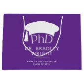 Benutzerdefinierte PhD-Doktorhut Doktorgrad Abschl Große Geschenktüte (Vorderseite)
