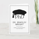 Benutzerdefinierte PhD-Doktorhut Doktorgrad-Abschl Karte (Vorderseite)