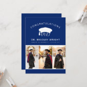 Benutzerdefinierte PhD-Doktorhut Doktorgrad Abschl Karte (Vorderseite/Rückseite Beispiel)
