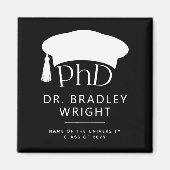 Benutzerdefinierte PhD-Doktorhut Doktorgrad Abschl Magnet (Vorne)