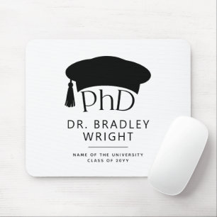 Benutzerdefinierte PhD-Doktorhut Doktorgrad-Abschl Mousepad
