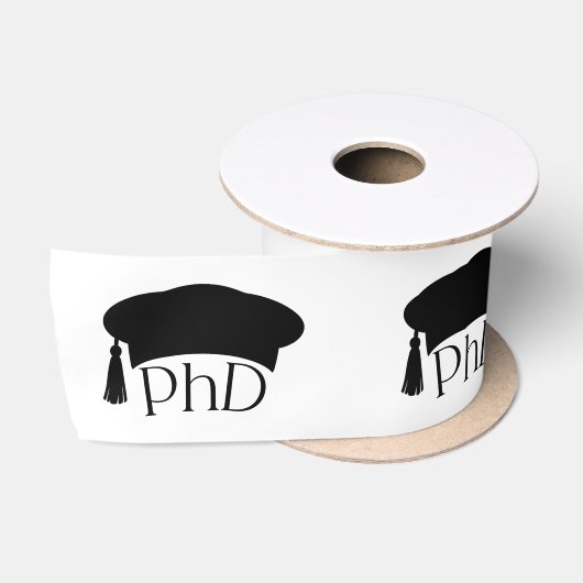 Benutzerdefinierte PhD-Doktorhut Doktorgrad Abschl Satinband (Spule)