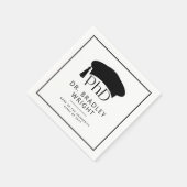 Benutzerdefinierte PhD-Doktorhut Doktorgrad-Abschl Serviette (Ecke)
