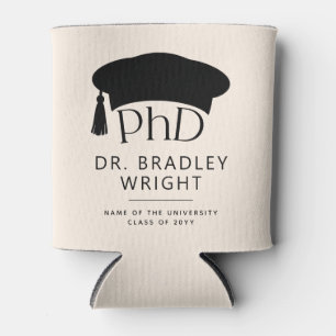 Benutzerdefinierte PhD Doktorhut Promotion Doktorg Dosenkühler