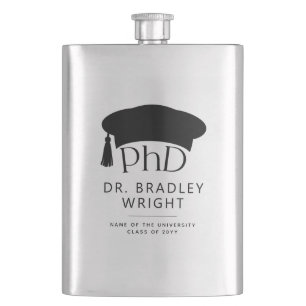 Benutzerdefinierte PhD Doktorhut Promotion Doktorg Flachmann