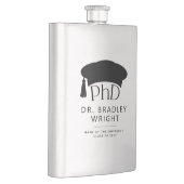 Benutzerdefinierte PhD Doktorhut Promotion Doktorg Flachmann (Rechts)